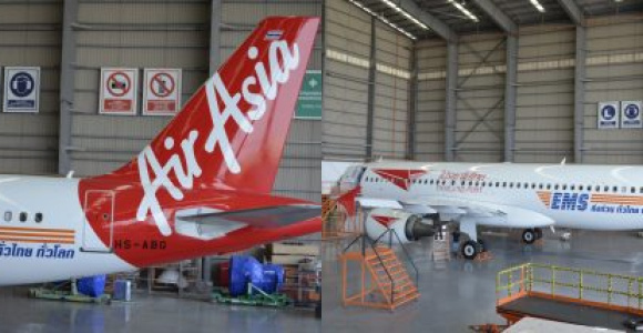 Another Addition To The History Thai AirAsia – EMS Thai Post Office Livery Painting